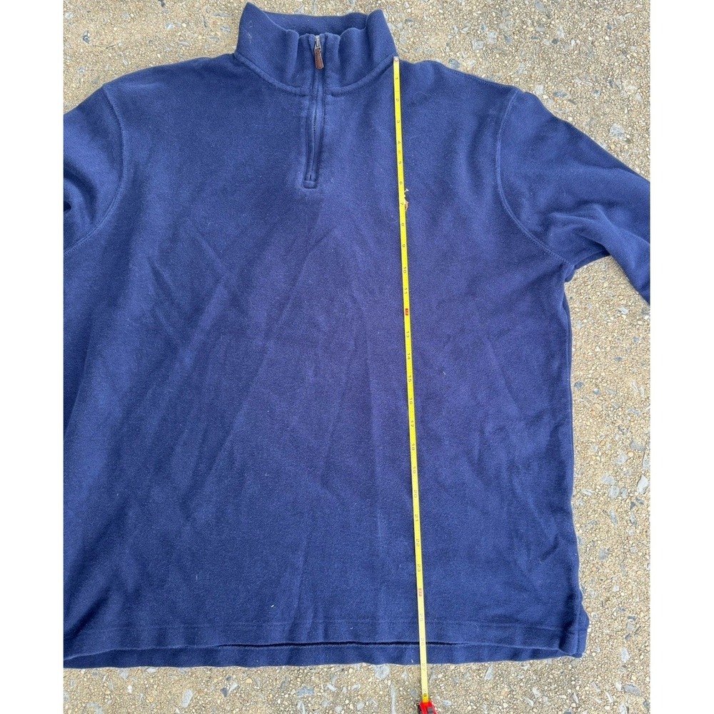 Polo‎ Ralph Lauren Mens Estate Rib Quarter Zip Pullover Navy Blue Large - Picture 5 of 8